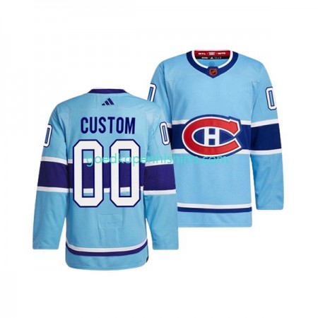 Montreal Canadiens Custom Adidas 2022-2023 Reverse Retro Blauw Authentic Shirt - Mannen